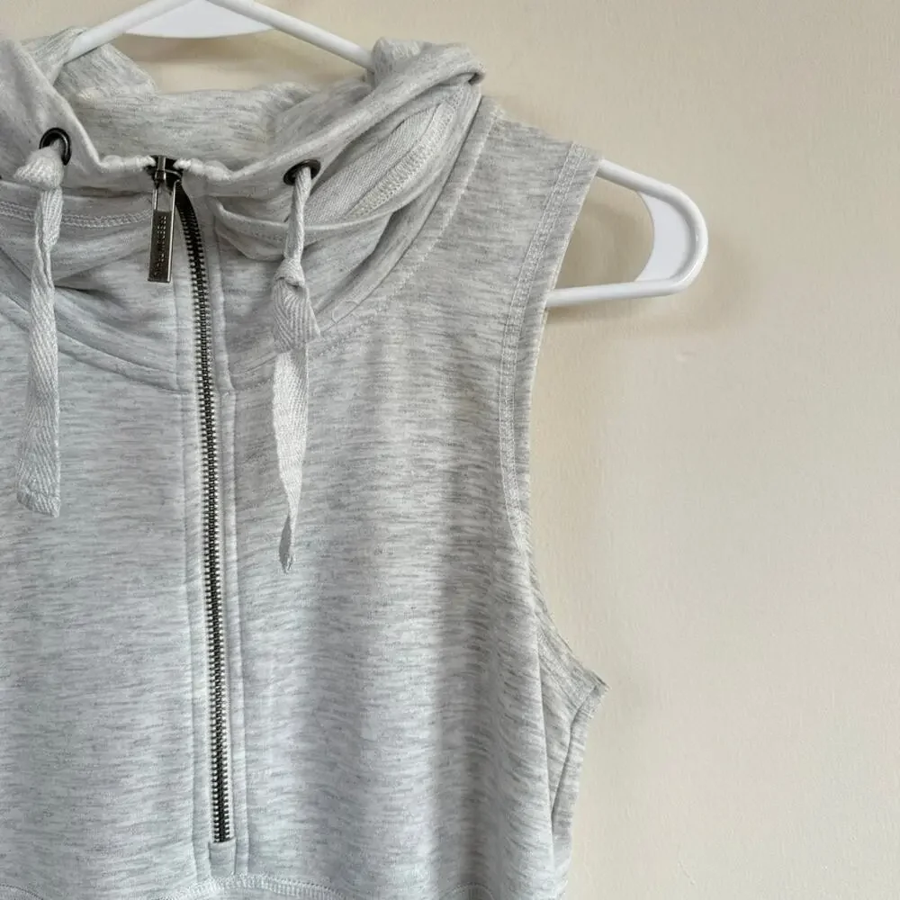 Freedom Trail Kyodan Cowl Neck Dress 1/2 Zip Front Sleeveless Grey Athleisure S - Picture 3 of 10